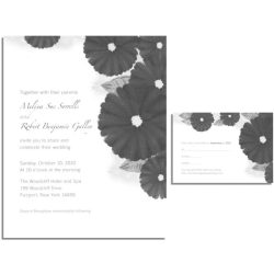 fall daisy wedding invitation