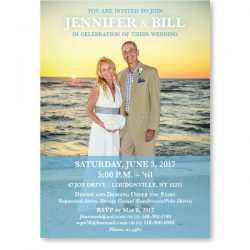Summer beach wedding invitation