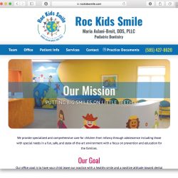 roc kids smile website design