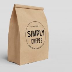simply crepes logo and rebrand